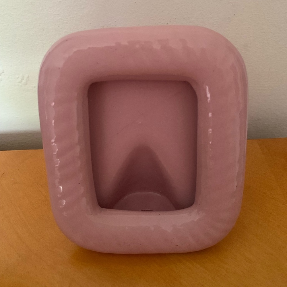 Vintage 80s Pink Mauve Art Deco Ceramic Picture Frame